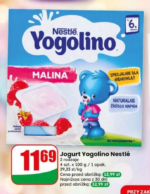 Jogurt Yogolino Nestlé malina 4-pak