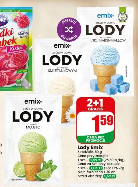 Lody w proszku o smaku pianki marshmallow Emix