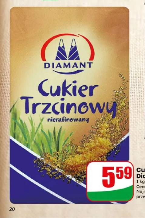 Cukier trzcinowy nierafinowany Diamant