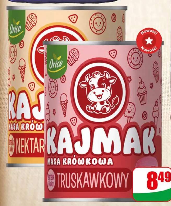Kajmak masa krówkowa truskawkowy Orico