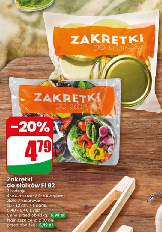Zakrętki do słoików Fi 82 4-zaczepowe