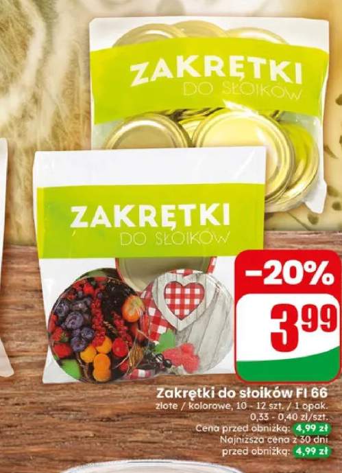 Zakrętki do słoików Fi 66