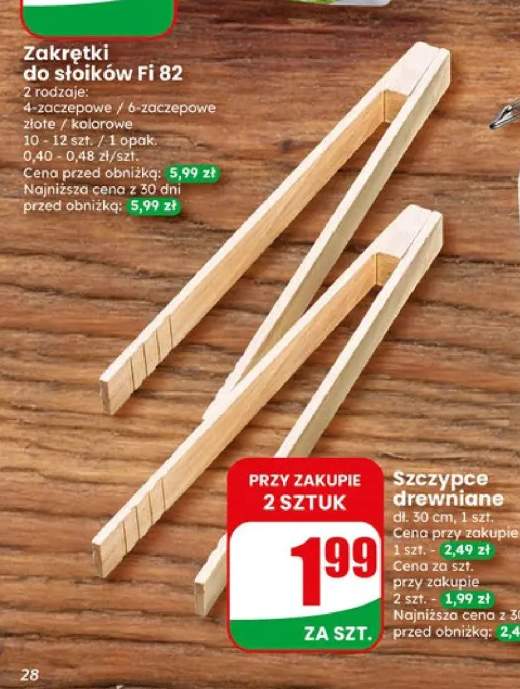 Szczypce drewniane