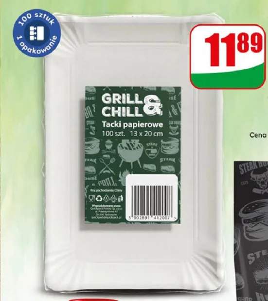 Tacki papierowe Grill & Chill