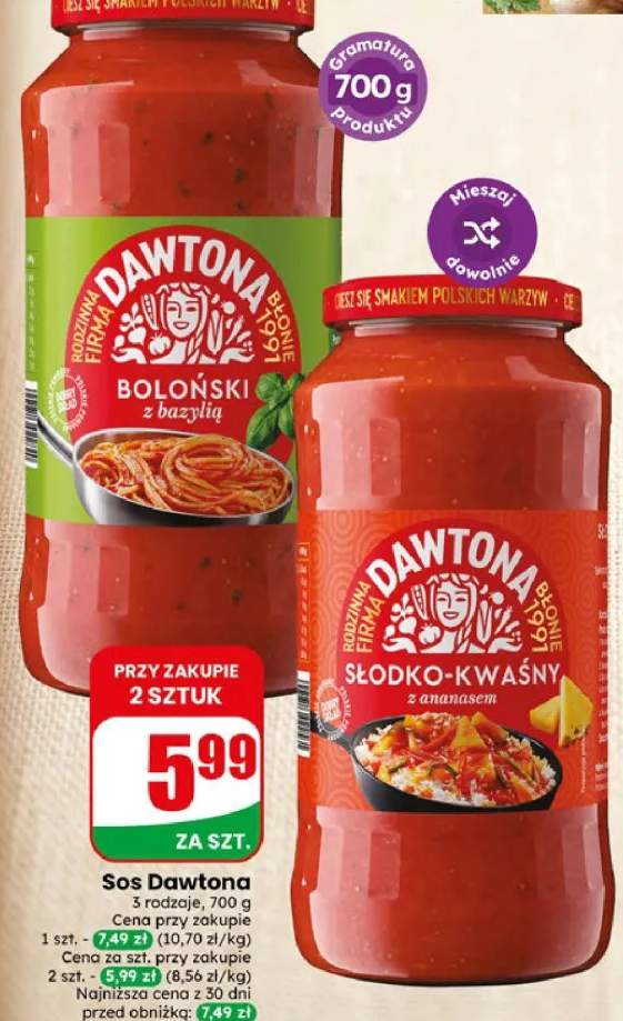 Sos słodko-kwaśny z ananasem Dawtona