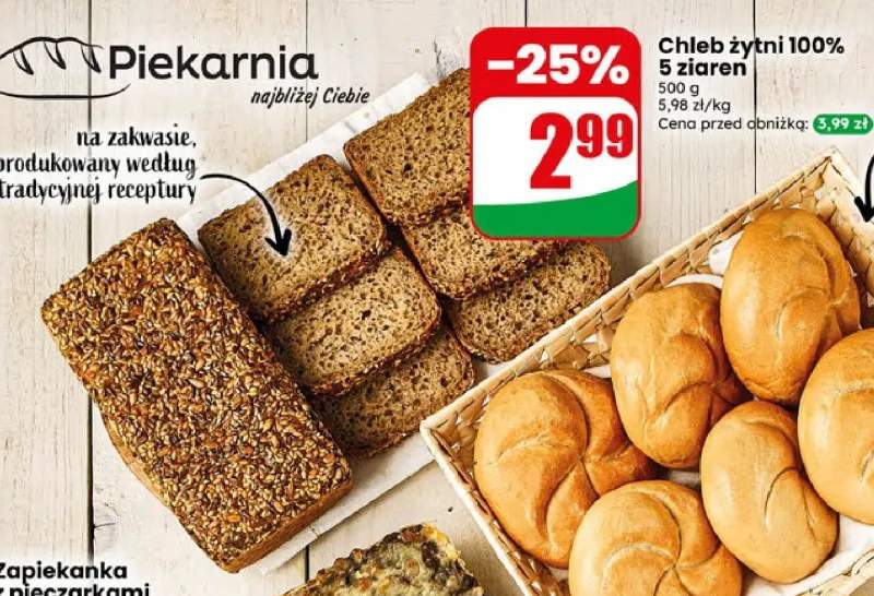 Chleb żytni 100% 5 ziaren