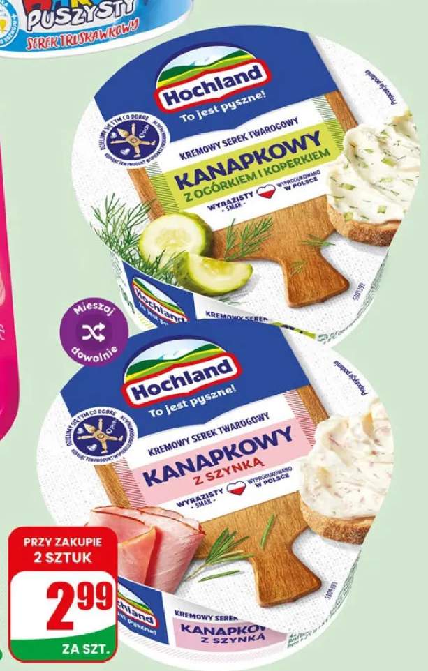 Serek kanapkowy Hochland z szynką