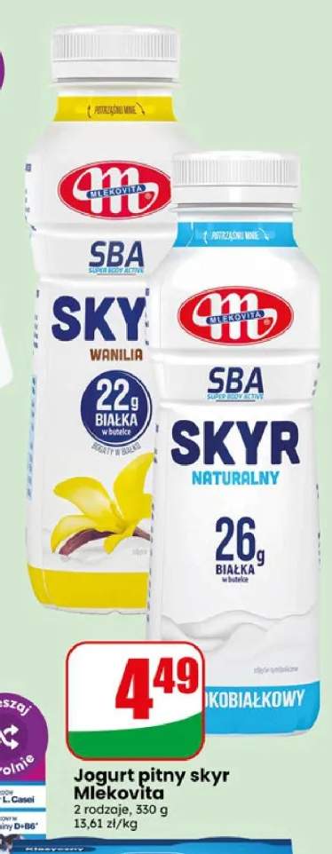 Jogurt pitny skyr Mlekovita SBA Wanilia