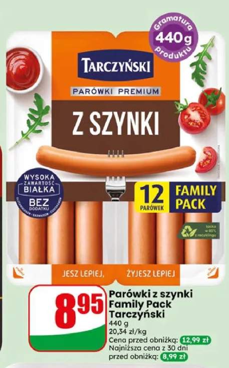 Parówki z szynki Family Pack Tarczyński