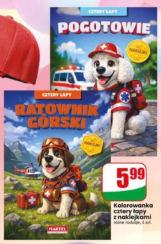 Kolorowanka Cztery Łapy z naklejkami