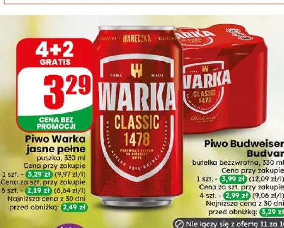 Piwo Warka jasne pełne