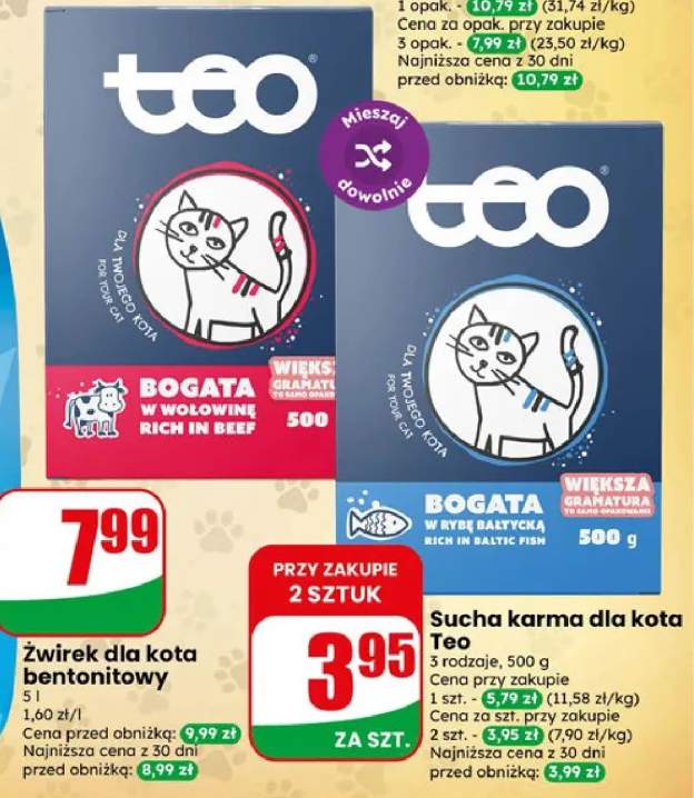 Sucha karma dla kota Teo bogata w rybę bałtycką