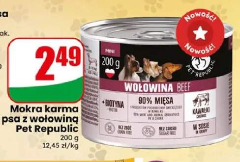 Mokra karma dla psa z wołowiną Pet Republic