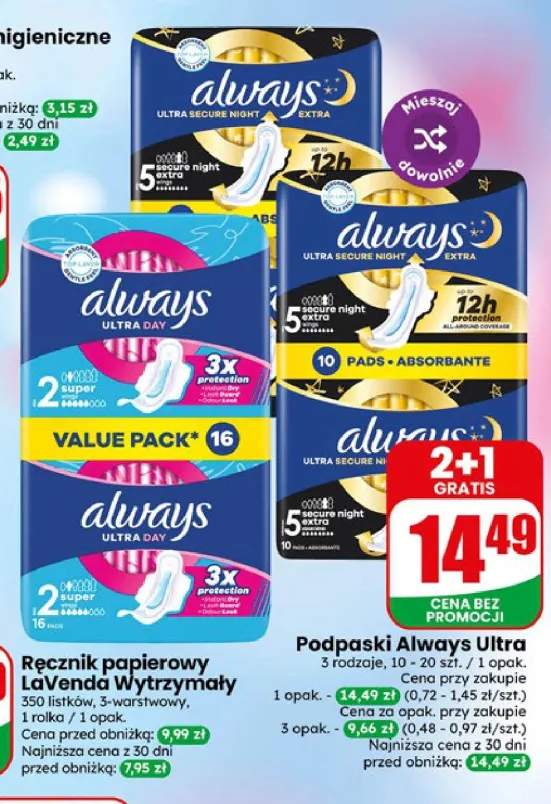 Podpaski Always Ultra Day