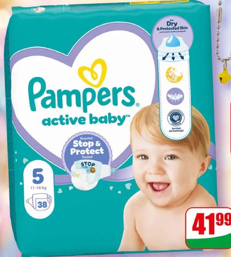 Pieluchy Active Baby Pampers 3