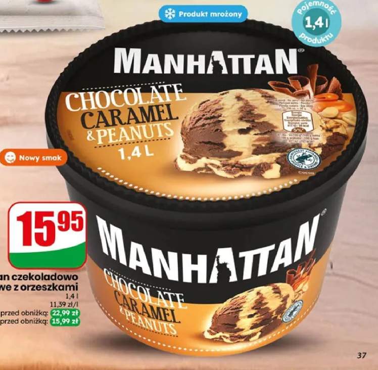 Lody Manhattan czekoladowo karmelowe z orzeszkami