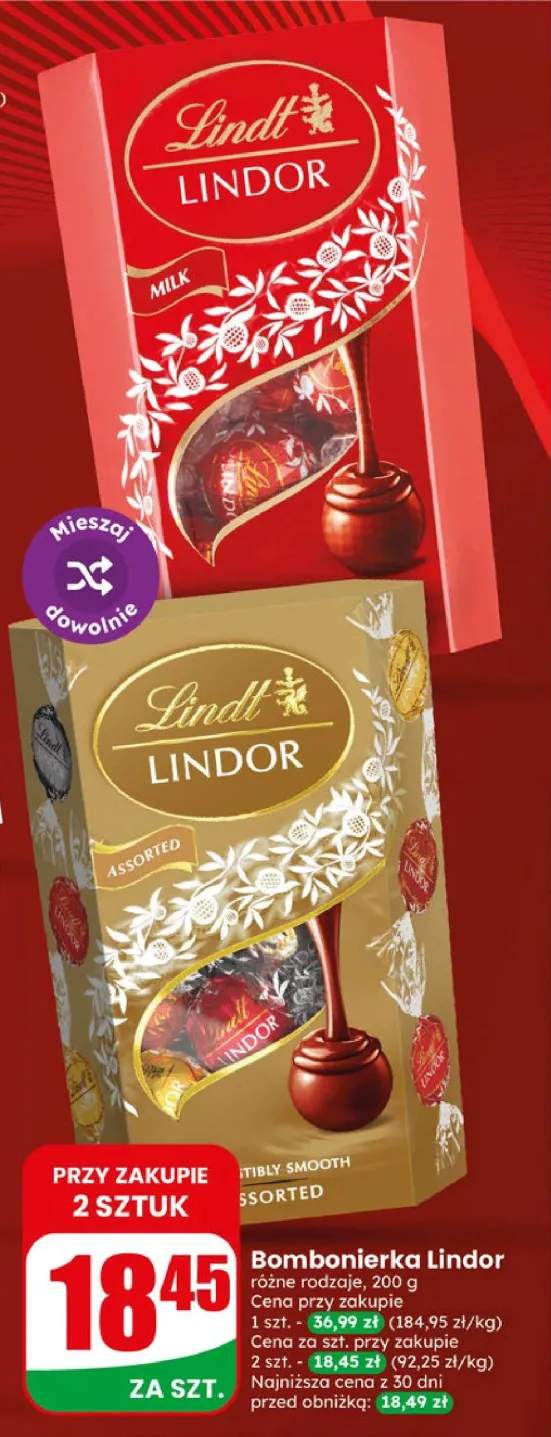 Bombonierka Lindt Lindor Milk +1 wariant