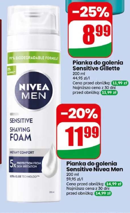 Pianka do golenia Sensitive Nivea Men