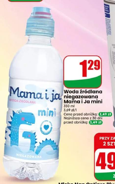 Woda źródlana niegazowana Mama i Ja mini