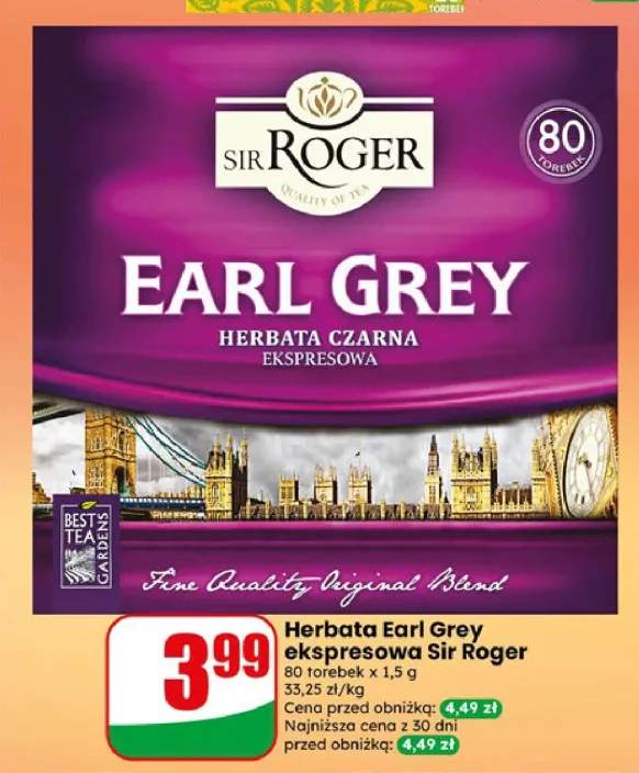 Herbata Earl Grey ekspresowa Sir Roger