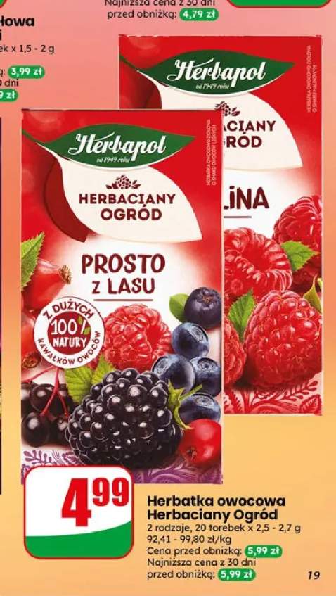 Herbatka owocowa Herbaciany Ogród Prosto z lasu Herbapol +1 wariant