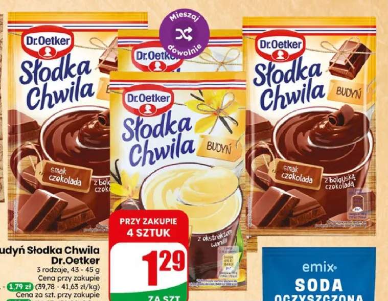 Budyń smak czekolada Dr.Oetker Słodka Chwila +2 warianty