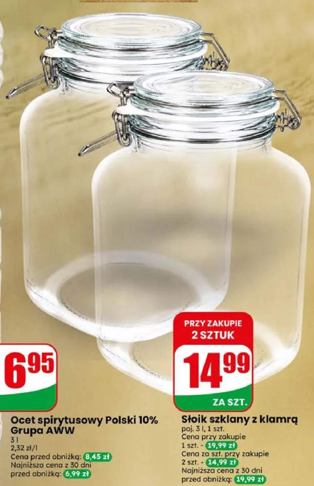 Słoik szklany z klamrą 3 l