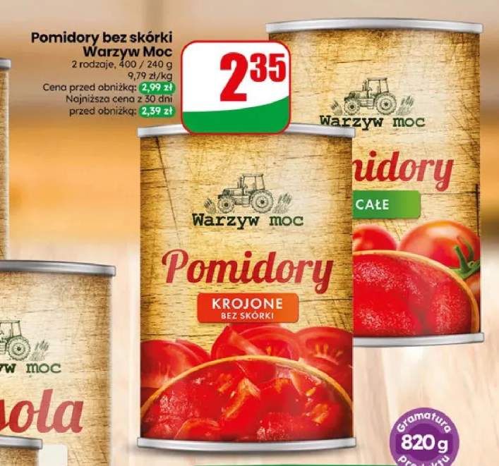 Pomidory krojone bez skórki Warzyw Moc +1 wariant