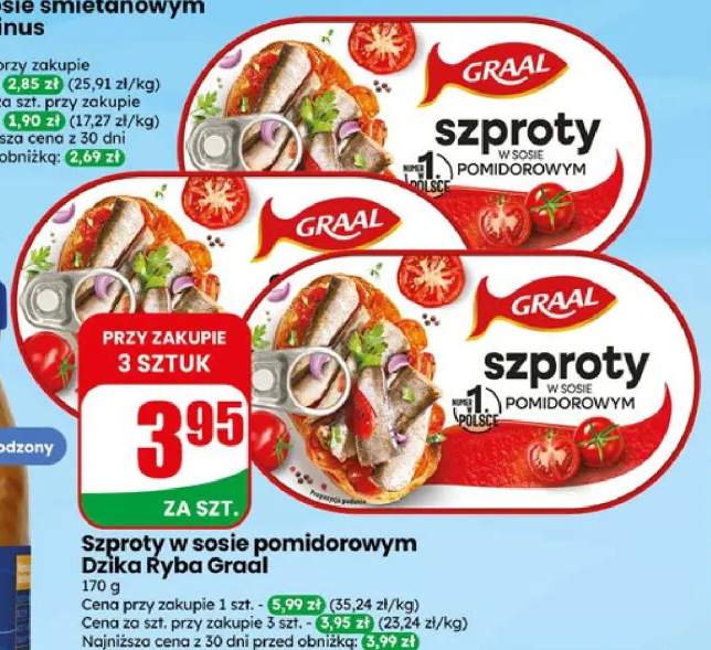 Szproty w sosie pomidorowym Graal