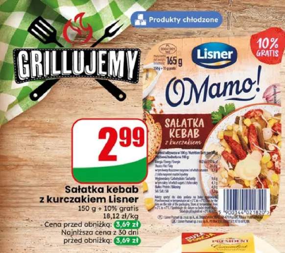 Sałatka kebab z kurczakiem Lisner O Mamo!
