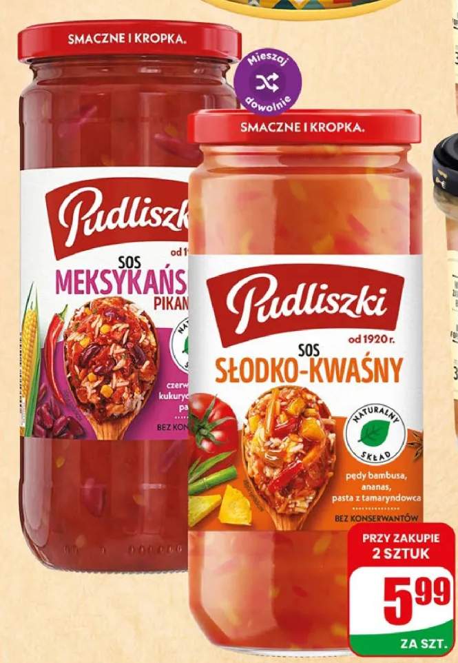 Sos meksykański pikantny Pudliszki +1 wariant