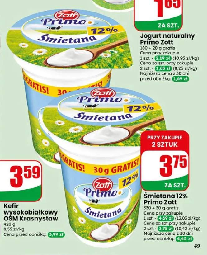 Śmietana 12% Primo Zott