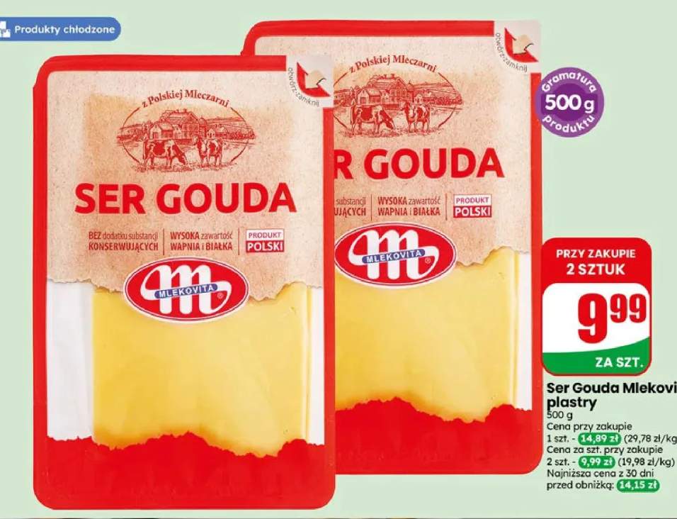 Ser Gouda Mlekovita plastry