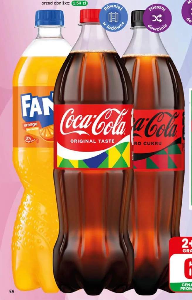 Napój gazowany Fanta Orange +2 warianty