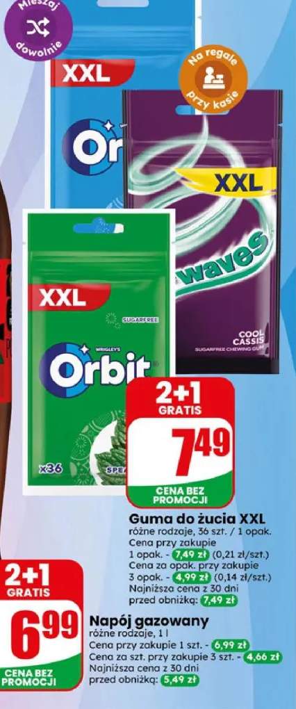 Guma do żucia Orbit Spearmint XXL +2 warianty
