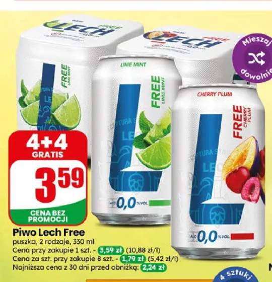 Piwo bezalkoholowe Lech Free Cherry Plum +1 wariant