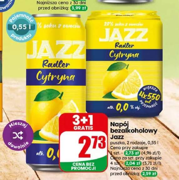 Napój bezalkoholowy Jazz Radler Cytryna