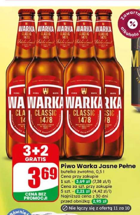Piwo Warka Jasne Pełne