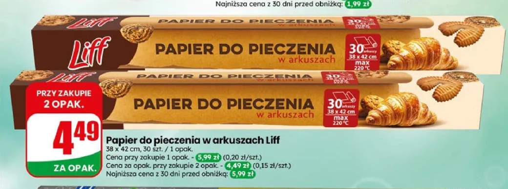 Papier do pieczenia w arkuszach Liff