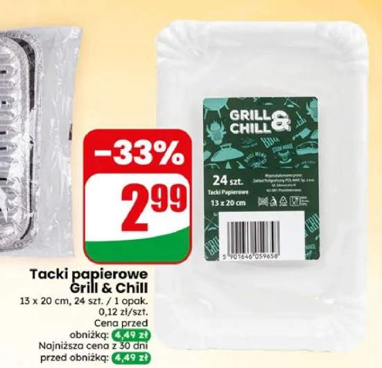 Tacki papierowe Grill & Chill