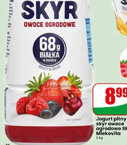 Jogurt pitny skyr owoce ogrodowe SBA Mlekovita