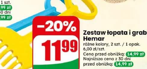 Zestaw łopata i grabie Hemar