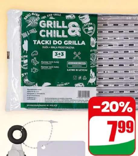 Zestaw tacek aluminiowych Grill & Chill mała 3 szt. + duża 3 szt.