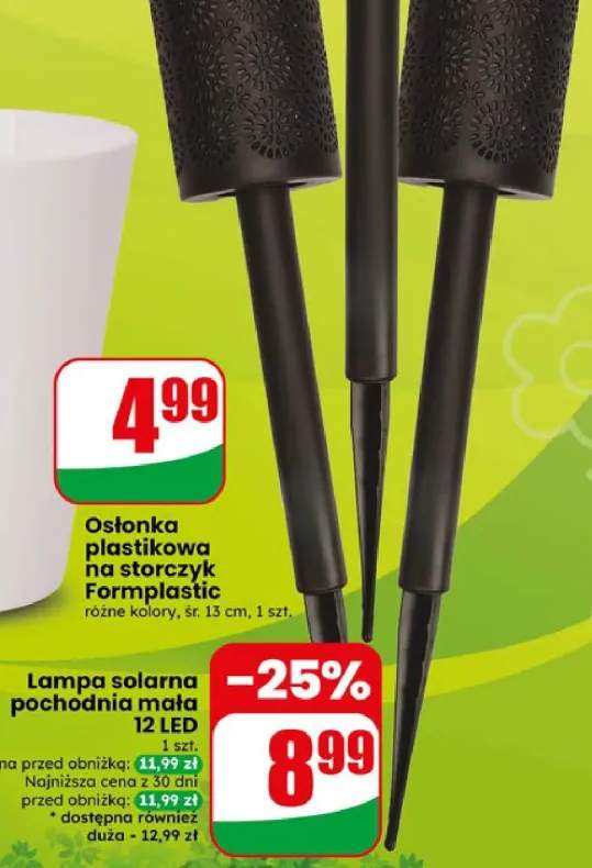 Lampa solarna pochodnia mała 12 LED +1 wariant