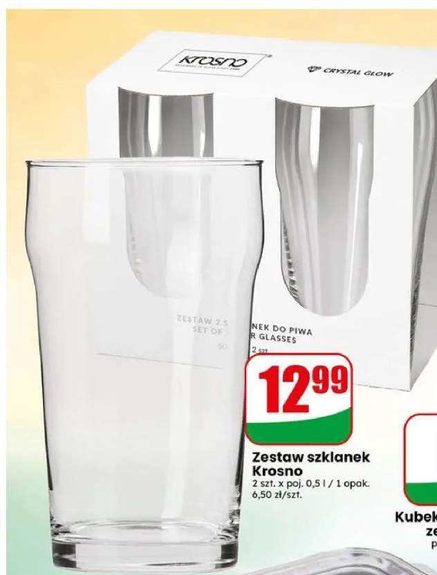 Zestaw szklanek Krosno 2-pak 0,5 l