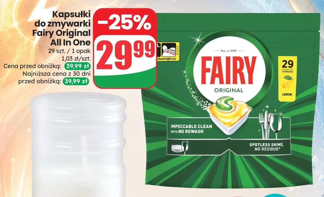 Kapsułki do zmywarki Fairy Original All In One Lemon