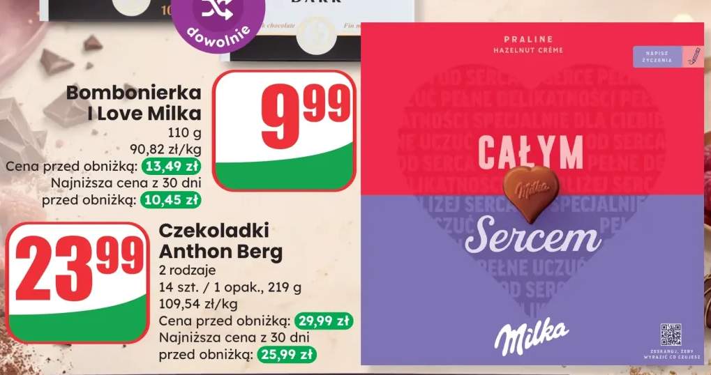 Bombonierka Milka Całym Sercem +1 wariant