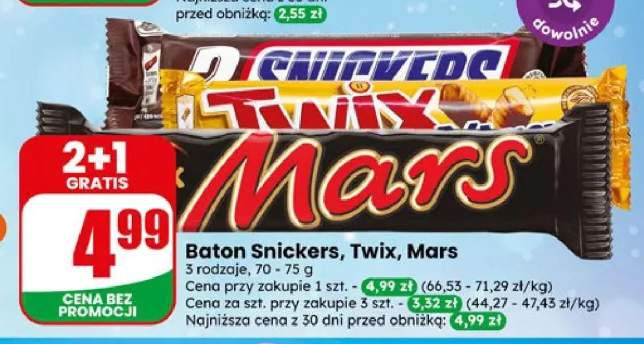 Baton Snickers +2 warianty
