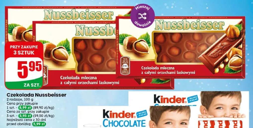 Czekolada mleczna z całymi orzechami laskowymi Nussbeisser