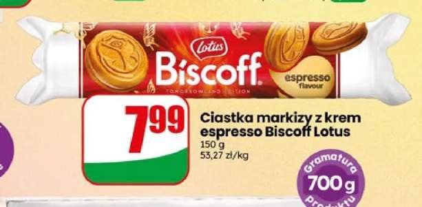 Ciastka markizy z kremem espresso Biscoff Lotus